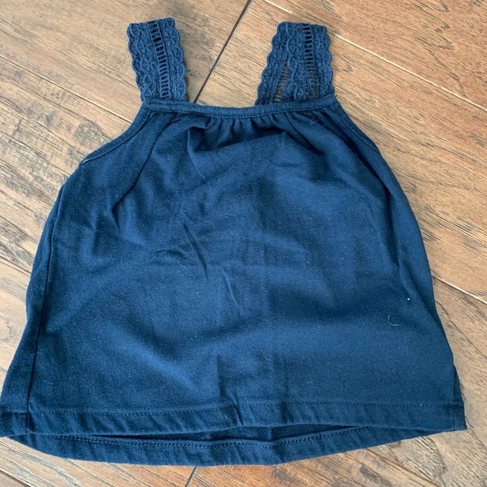 Gap Kids Navy Blue Tank Top with Lace Straps